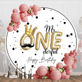 Aperturee - Aperturee Mr Onederful Crown Circle Happy Birthday Backdrop